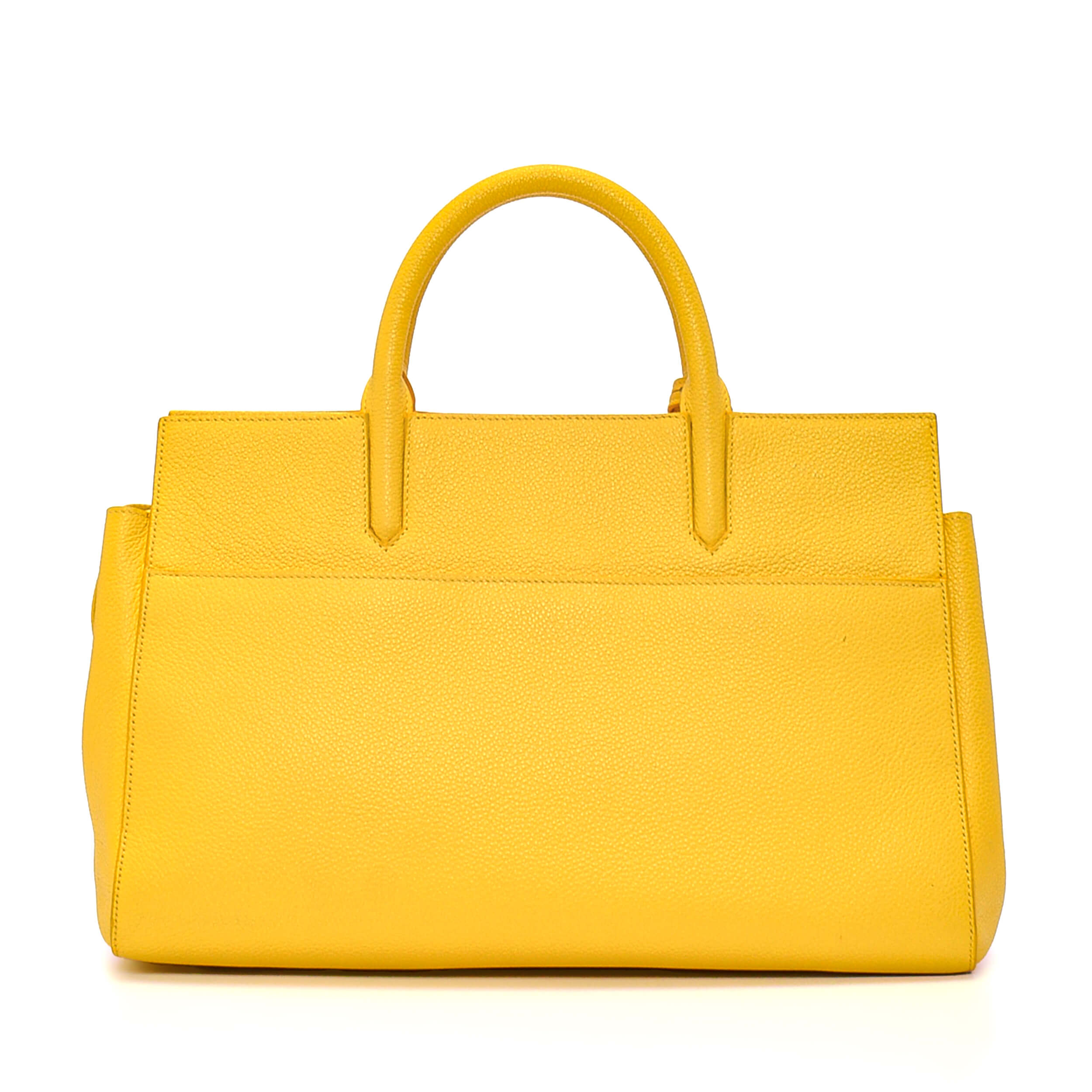 Yves Saint Laurent - Yellow Leather Leather Top Handle Bag